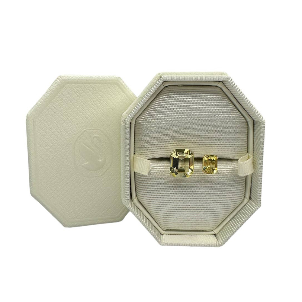 Swarovski Millenia cocktail ring Square cut crystals, Yellow 5 USA / 50 - Picture 1 of 7